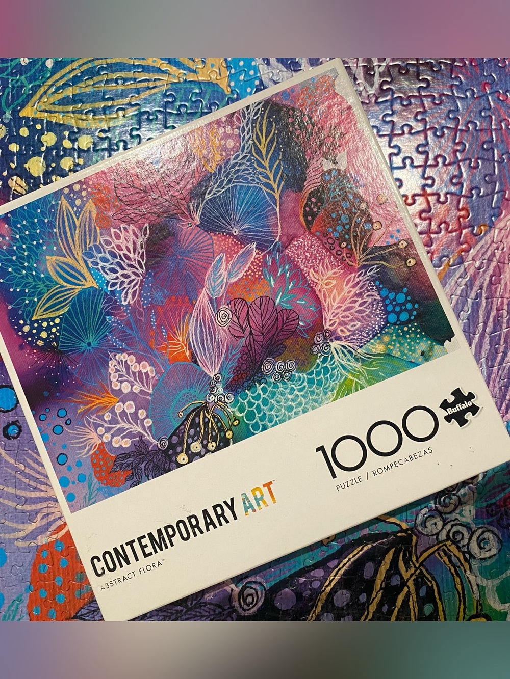 🧩 2 for $20, 3 for $26 Buffalo 1000 piece Abstract Flora Contemporary Art Puzzle